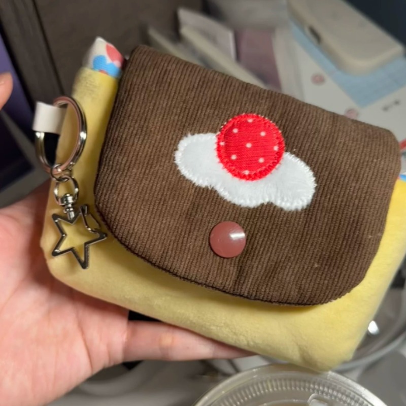 Small Vintage Collectible Items - 1個入り ヴィンテージ風ぬいぐるみカメラバッグ ポータブルCCD収納ポーチ 可愛いミニコインカードケース 日常使いの小物入れ