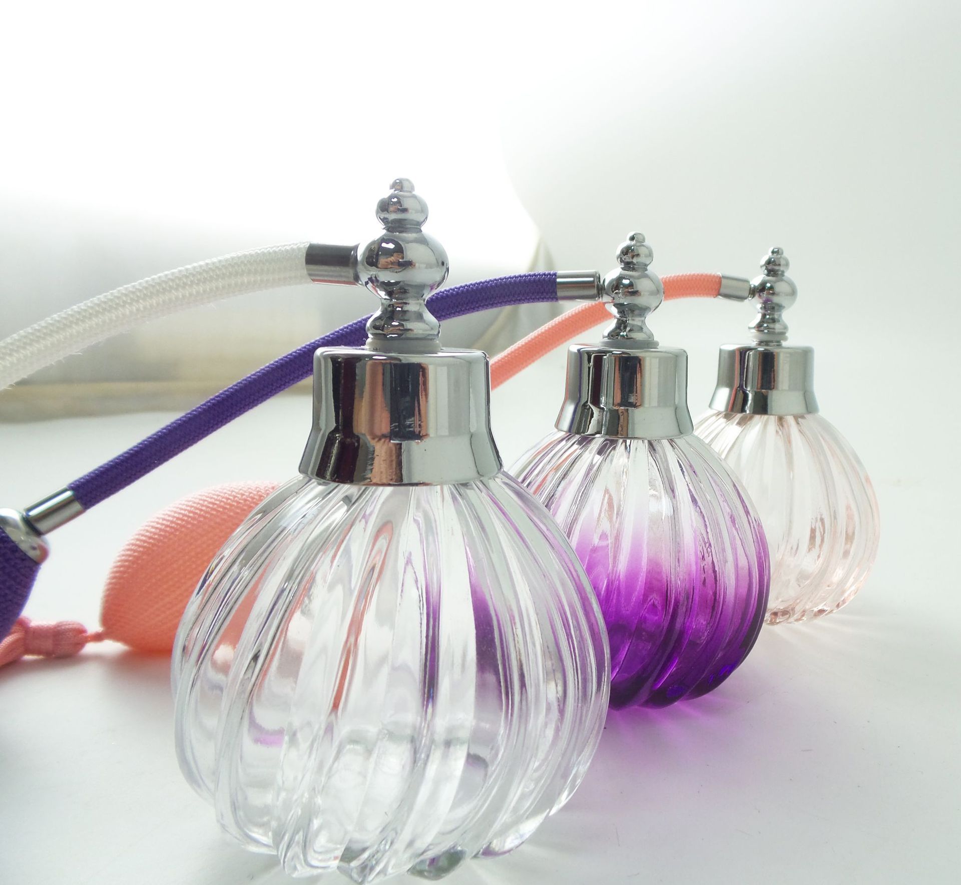 Vintage Collectible Perfume Bottles - ガラス香水ポンプ噴霧器ボトル,スタイリッシュ,詰め替え可能,空のscent,解剖学タッセル,エレガント,レベリング,収集可能,100ml