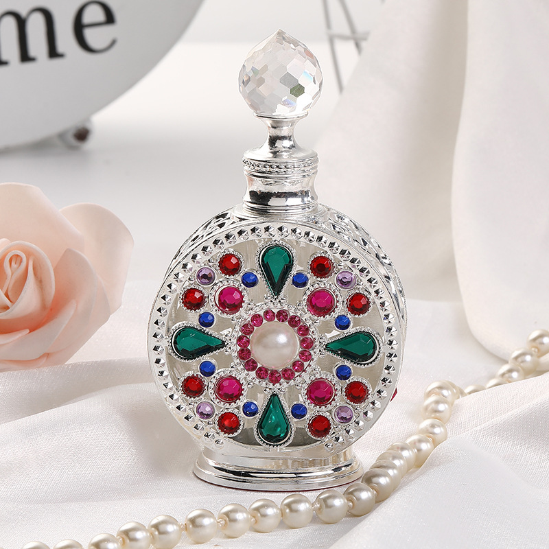 空の香水テラリウムボトル,ヴィンテージ,エナメル,手作りのク - Vintage Collectible Perfume Bottles のレビューと価格