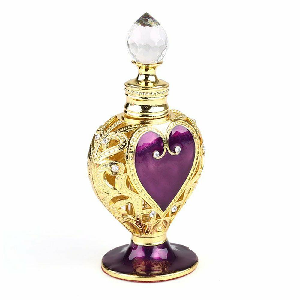 1pc クリスタル香水瓶パープルハートクラウンヴィンテージゴ - Vintage Collectible Perfume Bottles のレビューと価格