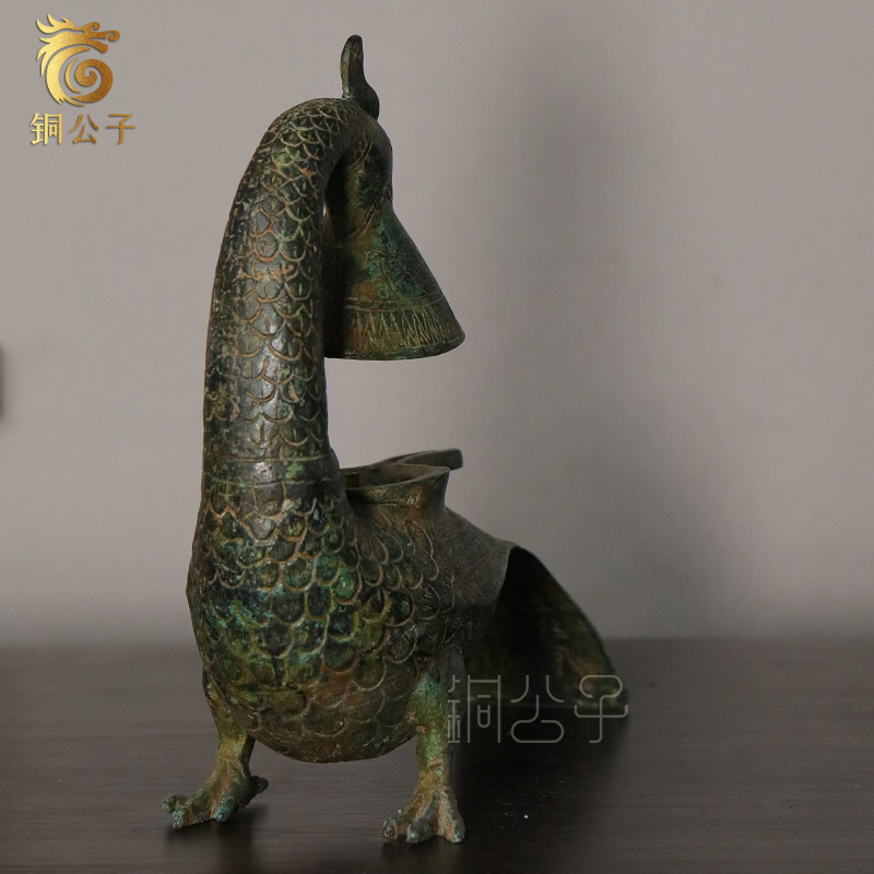 尾長フェニックス鳥ランプブロンズ装飾アンティーク家の装飾ヴィ - Collectible Vintage Lamps のレビューと価格