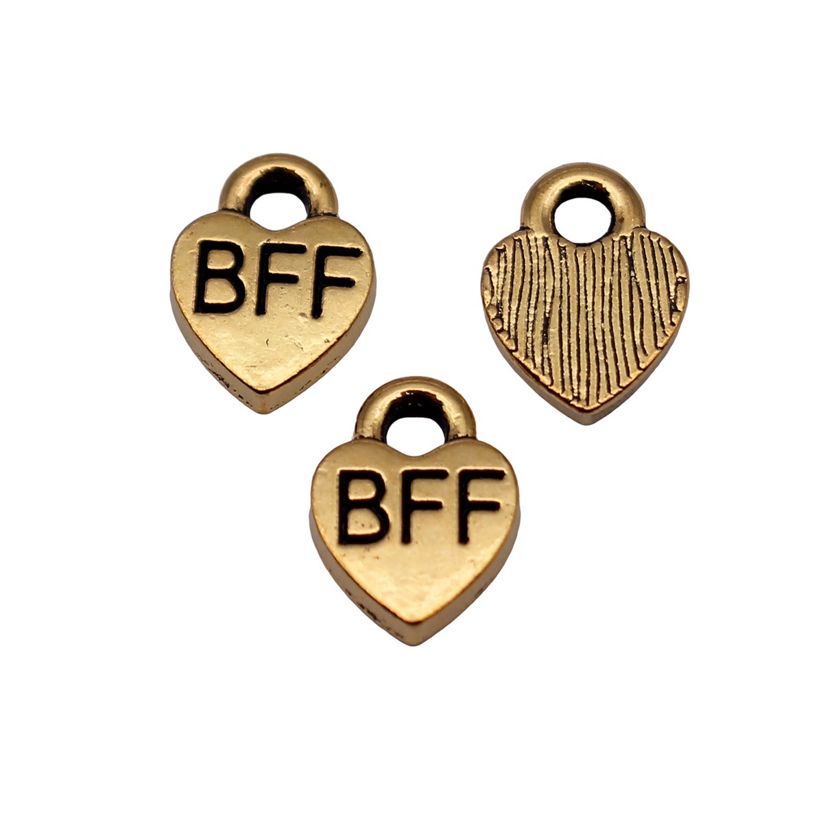 40 個 9.3x7mm アンティークゴールドカラー Bff - Vintage Collectibles For Sale のレビューと価格