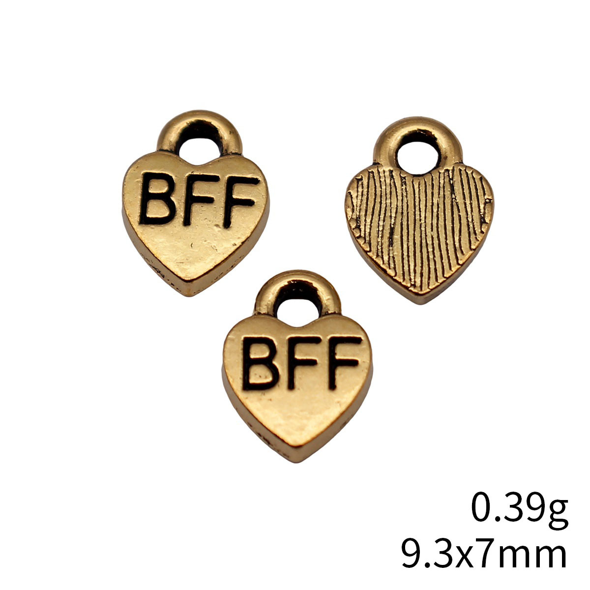 40 個 9.3x7mm アンティークゴールドカラー Bff - Vintage Collectibles For Sale のレビューと価格