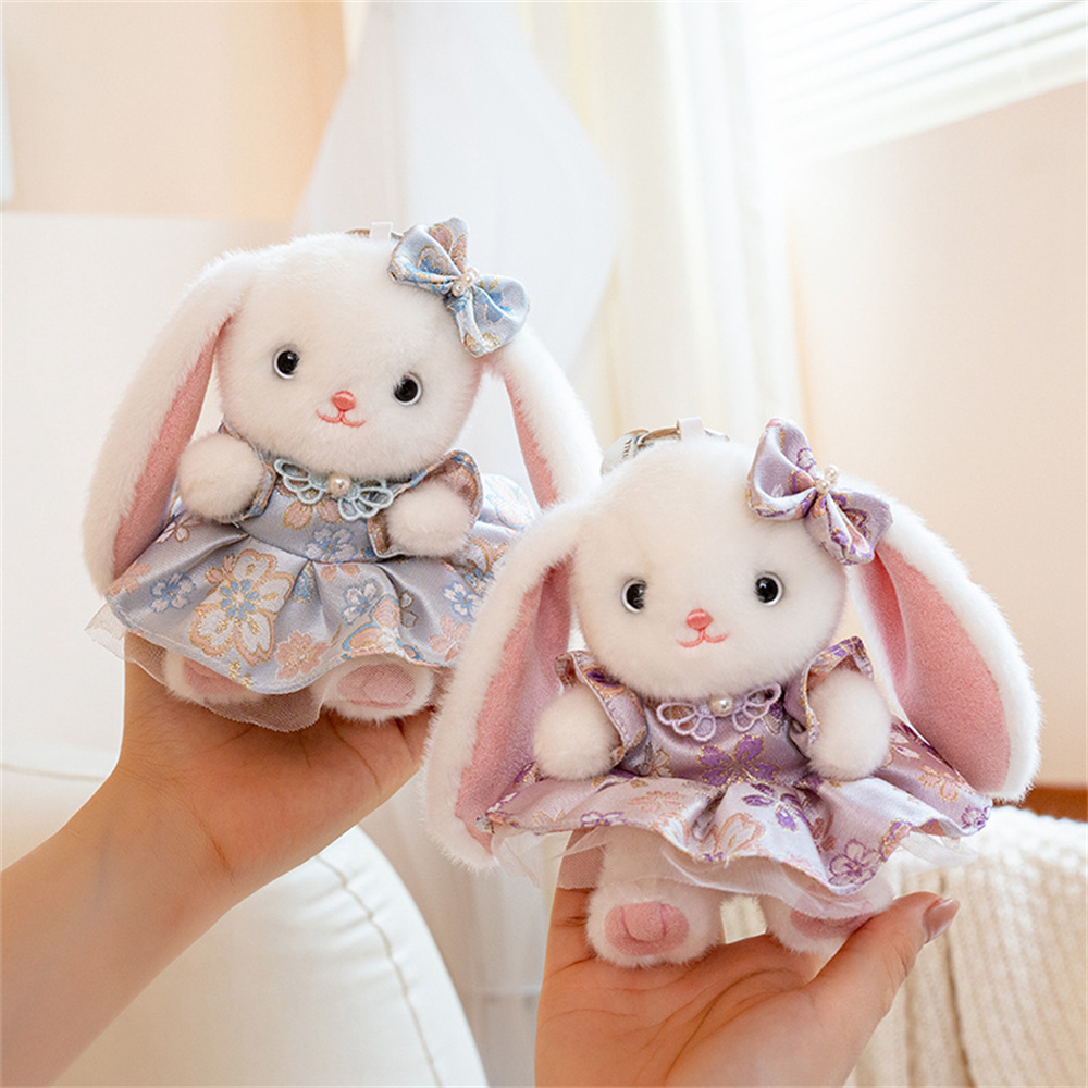 かわいいロップイヤーウサギのぬいぐるみキーホルダー、ヴィンテ - Vintage Collectible Dolls のレビューと価格