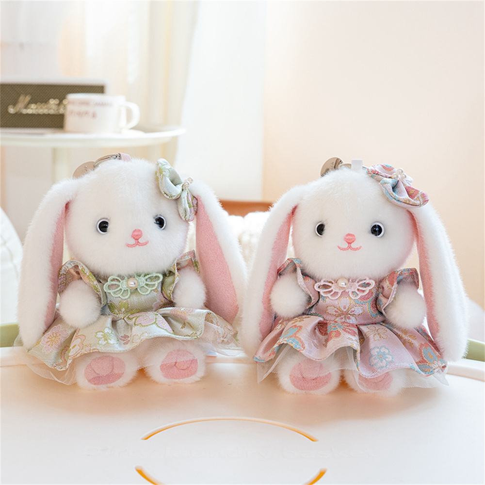 かわいいロップイヤーウサギのぬいぐるみキーホルダー、ヴィンテ - Vintage Collectible Dolls のレビューと価格