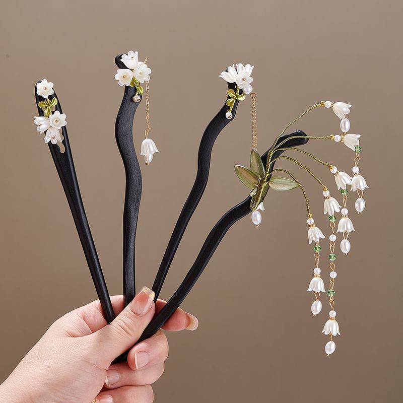 木製フラワーヘアピンヴィンテージ Convallaria M - Vintage Collectibles For Sale のレビューと価格