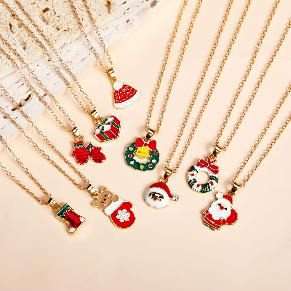 クリスマスコレクションネックレス、キャンディーキャンバス、花 - Vintage Collectible Santa のレビューと価格