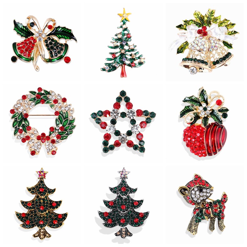 ヴィンテージラインストーンクリスマスブローチコレクション、ク - Vintage Collectible Santa のレビューと価格