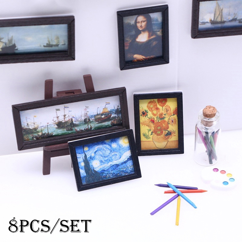 8 ピース/セット 1:12 ドールハウスミニチュアヴィンテ - Vintage Collectible Dolls のレビューと価格