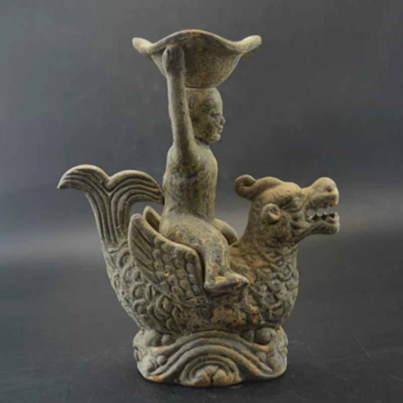ヴィンテージ越窯キリンオイルランプベース - 伝統的な中国の - Collectible Vintage Lamps のレビューと価格