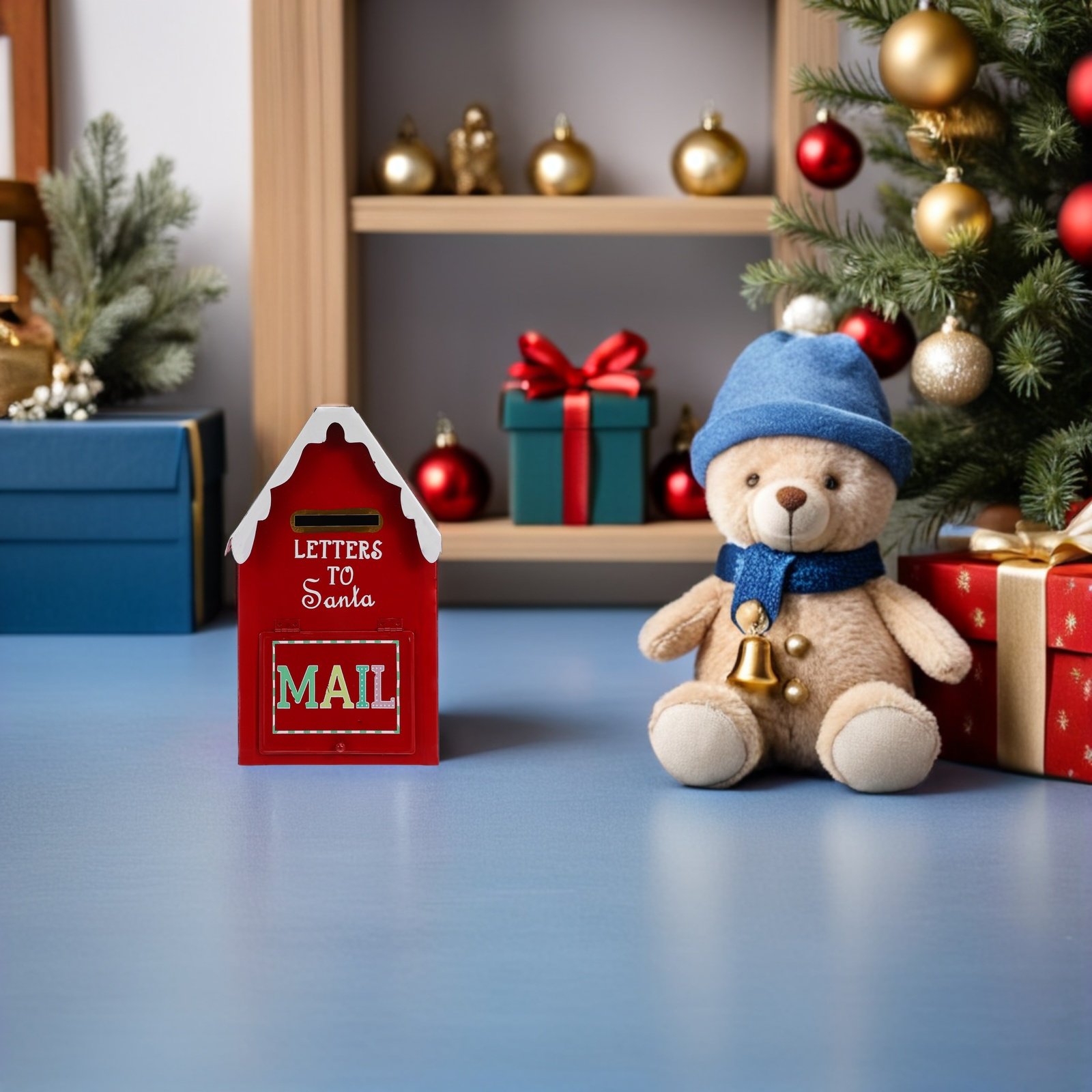 サンタメールボックス クリスマス メタル製 赤 ヴィンテージ - Vintage Collectible Santa のレビューと価格