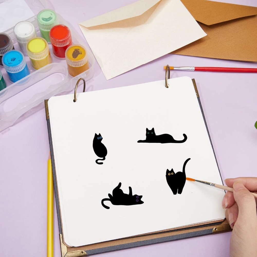 黒猫クリアゴムスタンプ魚の骨かわいいキティ足跡再利用可能な透 - Vintage Collectible Magazines のレビューと価格